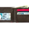 Mocha Leather Wallet- Anchor Metal Plate Design