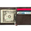Mocha Leather Wallet- Skull Metal Plate Design