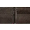 Mocha Leather Wallet- Skull Metal Plate Design