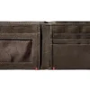 Mocha Leather Wallet- Skull Metal Plate Design