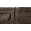 Mocha Leather Wallet- Skull Metal Plate Design