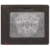 Mocha Leather Wallet- Viking Metal Plate Design