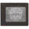 Mocha Leather Wallet- Viking Metal Plate Design
