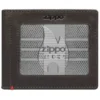 Mocha Leather Wallet- Zippo 1932 Metal Plate Design