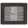 Mocha Leather Wallet- Zippo 1932 Metal Plate Design