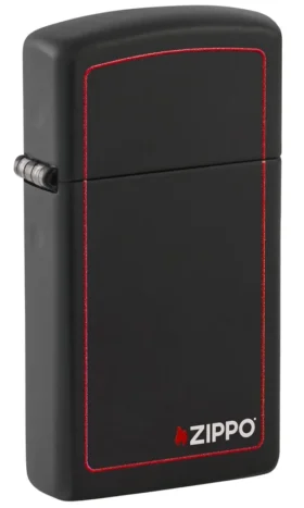 Slim® Black Matte with Red Border