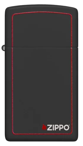 Slim® Black Matte with Red Border