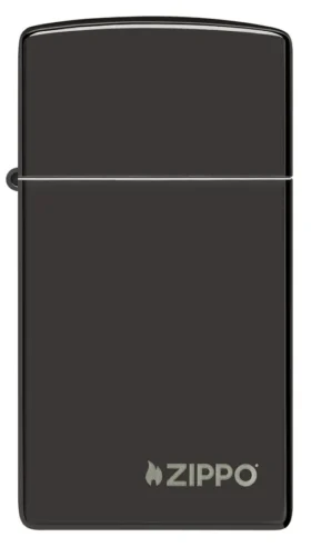 Slim® High Polish Black Zippo Logo