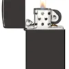 Slim® High Polish Black Zippo Logo