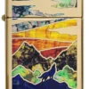 Slim® High Polish Brass Howling Wolf