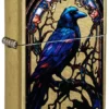 Stained Glass Raven Design