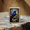 Stained Glass Raven Design