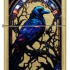 Stained Glass Raven Design