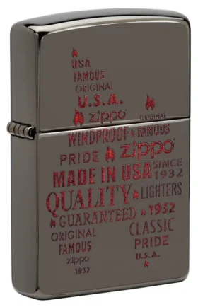 Typographic Zippo Flame Art Design