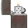 Typographic Zippo Flame Art Design