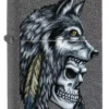 Wolf Skull Feather Design