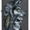 Wolf Skull Feather Design