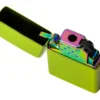 Yellow Flame Butane Lighter Insert – Iridescent Green