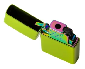 Yellow Flame Butane Lighter Insert – Iridescent Green